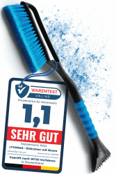 Lyvanas Eiskratzer Auto mit Besen TESTSIEGER 2025* - Ergonomischer Profi Schneebesen Auto schnell & stark - Langlebiger & schonender Scheibenkratzer Auto lang & vielseitig - stabiler Schnee Auto Besen Blau – Version 4.0 Angebot bei HelloDeals