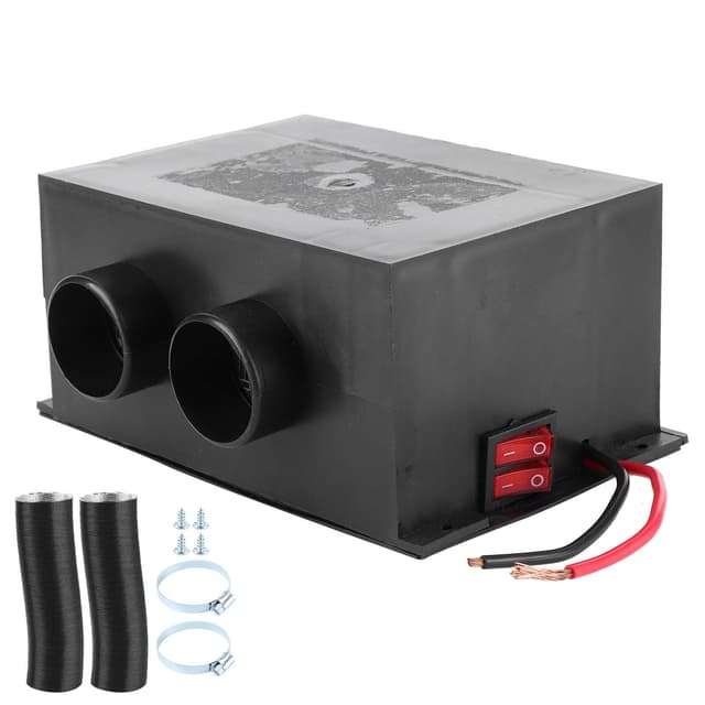 TKSE 12V Auto Heizluefter, 12V 600W Tragbarer Auto Entfroster, 2 Löcher Universell Autoheizung Schnelle Erwärmung Wärmer Geräuschlos Dual Gang-Schalter Entfroster
