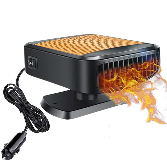 COMBLU Tragbare Autoheizung, Autoheizung, 12V 200W Schnelle Heizung und Kühlung für Auto Windschutzscheibe Defogger und Defroster Auto Heizung mit 360°Drehbarer Handheld