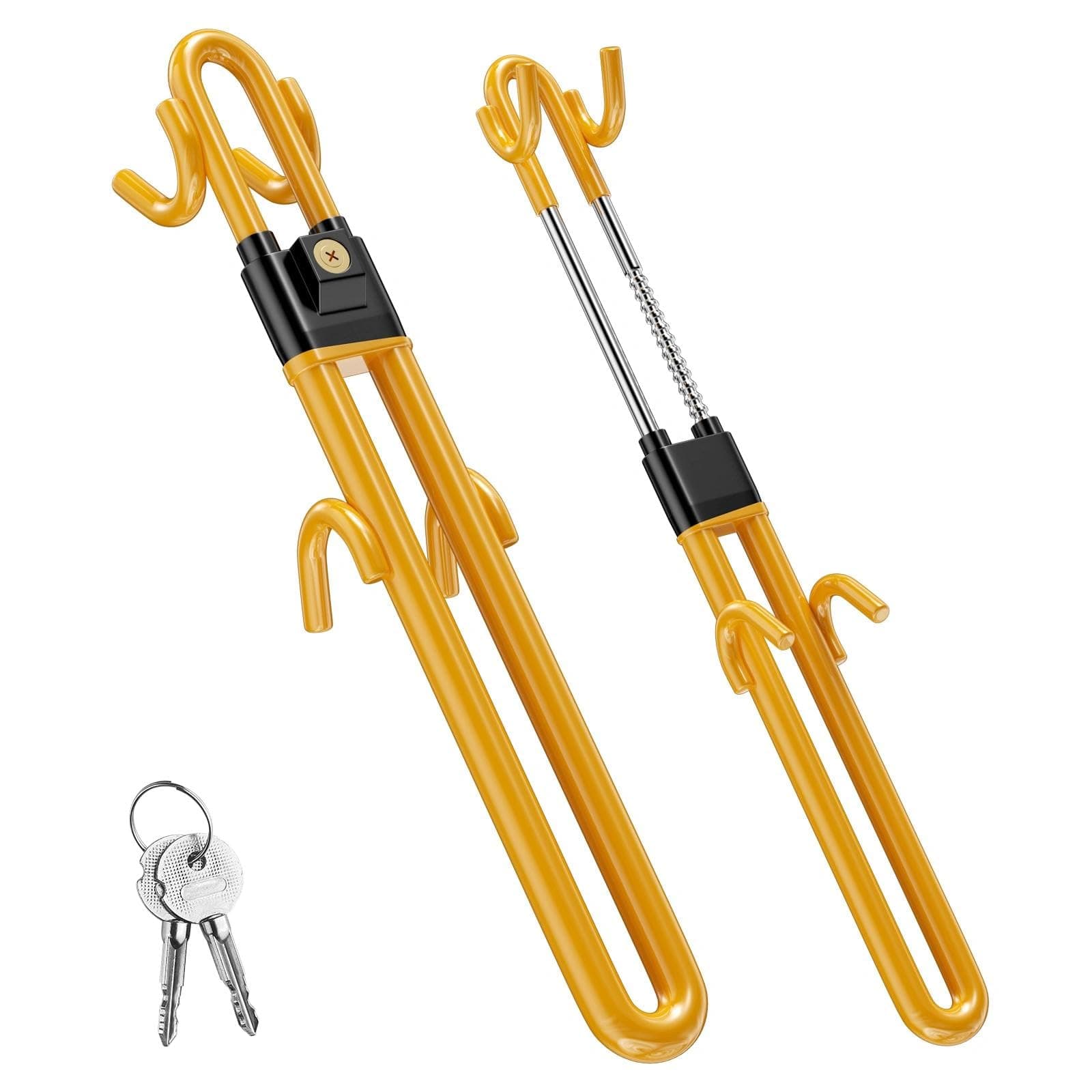 Pryzmax Lenkradkralle, Lenkradschloss für Auto, Wegfahrsperre Auto, Diebstahlschutz Auto, Lenkradsperre, Wegfahrsperren, Universal Car Steering Wheel Lock, dür Autos, Wohnmobil, Wohnwagen (Gelb)