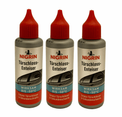 ILODA 3 x 50ml Nigrin Türschlossenteiser, Enteiser für Autotür, Türschloss-Enteiser, Schlossenteiser Angebot bei HelloDeals