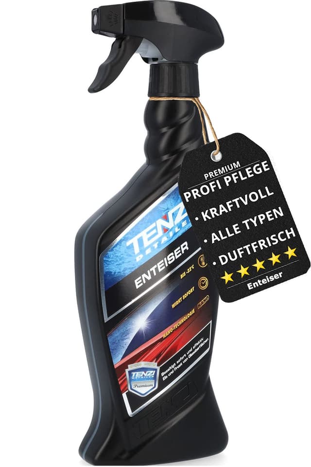 TENZI Premium Scheibenenteiser (600ml) Spray für Auto & Motorrad - Enteiser, Enteiserspray, Entfroster für Scheiben, Autotür & Schloss - Enteisungsspray bis -22°C Frost - Antifrost Eisfrei Autoscheibe