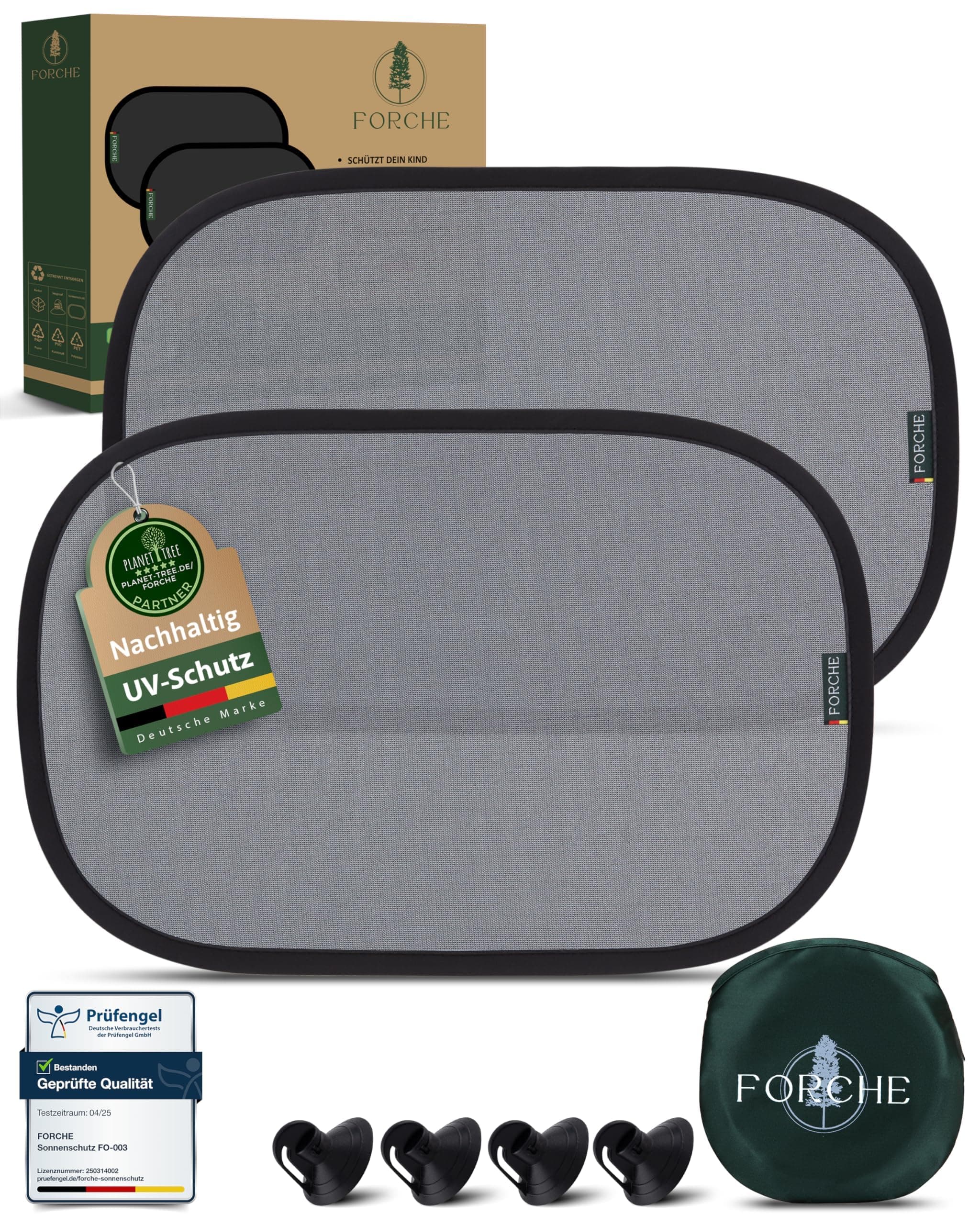 FORCHE® Sonnenschutz für die Seitenscheibe, Sonnenblende, Sonnenrollo für das Auto, Auto-Sonnenschutz