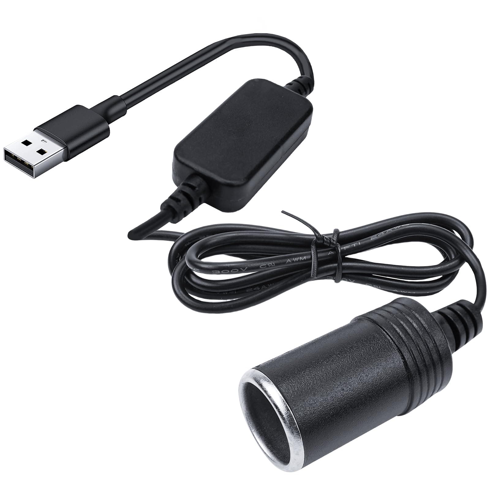 USB auf Zigarettenanzünder 12v USB Zigarettenanzünder Adapter Männlich zu Weiblich Sockel Konverter für Auto-Recorder Auto-Umgebungslicht DVR GPS etc