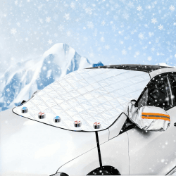 Frontscheibenabdeckung Winter Auto, Auto Scheibenabdeckung 5 Magnet Fixierung, Faltbare Auto Windschutzscheibe Abdeckung für Die Meisten Autos SUV,160 * 116cm Angebot bei HelloDeals
