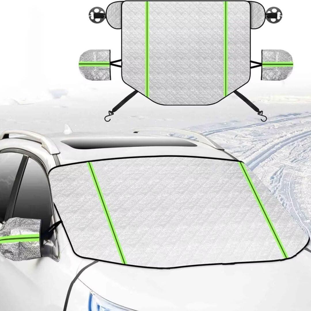 generisch frontscheibenabdeckung kompatibel mit VW up! 2011-2024,Winter Staub- und frostsicher,Sonnenschutz Auto frontscheibe außen-Silver silver kompatibel mit VW up! 2011-2024