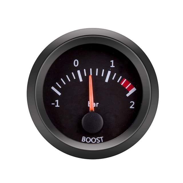 ETOPARS 52mm Automotor Kfz Zeiger Turbo Ladedruckanzeige Messgerät Kit Boost Bar Weiß Lichtanzeige Zeigeranzeige Turbo Boost Gauge Bar