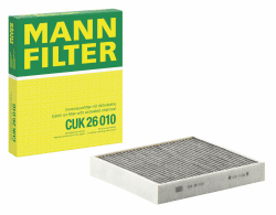 MANN-FILTER CUK 26 010 Innenraumfilter/Kabinenluftfilter - Pollenfilter mit Aktivkohle - für Pkw + Transporter CUK Single Angebot bei HelloDeals