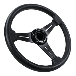 Acclcors Universal Rennlenkrad, Drifting-Lenkrad,Gaming Lenkrad 13.6" 6 Bolzen Griff Vinyl Leder mit Horn Taste für Rennen/Rallye/Motorsport/Auto Sim Fahren (Schwarz) Angebot bei HelloDeals