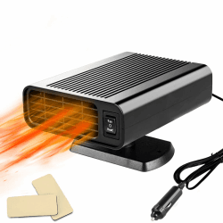 Leaflai 12V Auto Heizung Portable Auto HeizlüFter 150W Anti-Beschlag Auto Defogger mit Plug-in Zigarettenanzünder, 2-in-1 Heizung/Kühlung Windschutzscheibe Heizung Fan Angebot bei HelloDeals