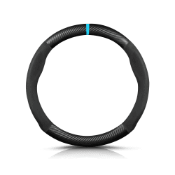 Ergocar Runde Forme Kohlefaser und Mikrofaser PU Leder Lenkradbezug Anti-Rutsch Atmungsaktiv lenkradhülle Schweißabsorbierend Sport Für Durchmesser 38cm（15"）-Schwarz Blau Schwarz Blau Forme Ronde Angebot bei HelloDeals