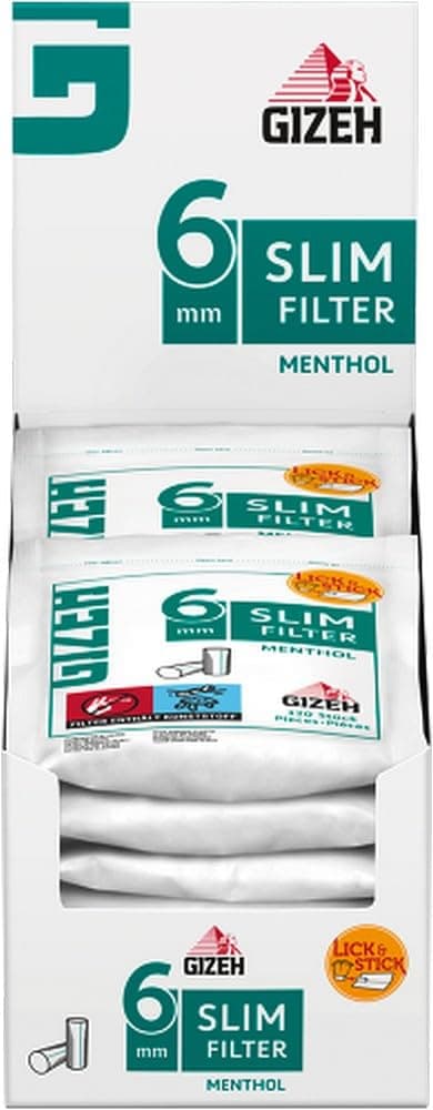 GIZEH Slim Filter Menthol (10x120) SUP