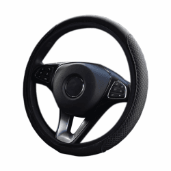 Universal Auto Lenkradhülle Leder Lenkradbezug Elastisch Atmungsaktiv Rutschfest Durchmesser 37-38cm Lenkradbezug Lenkradbezug für Männer Und Frauen, Autozubehör Für Die Meisten Autos (Schwarz) Angebot bei HelloDeals