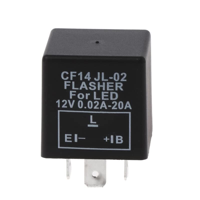 Ziyan LED 12V Blinker-Relais Lastunabhängig 0,02-20A 3-Polig CF14 Flasher Blinkrelais