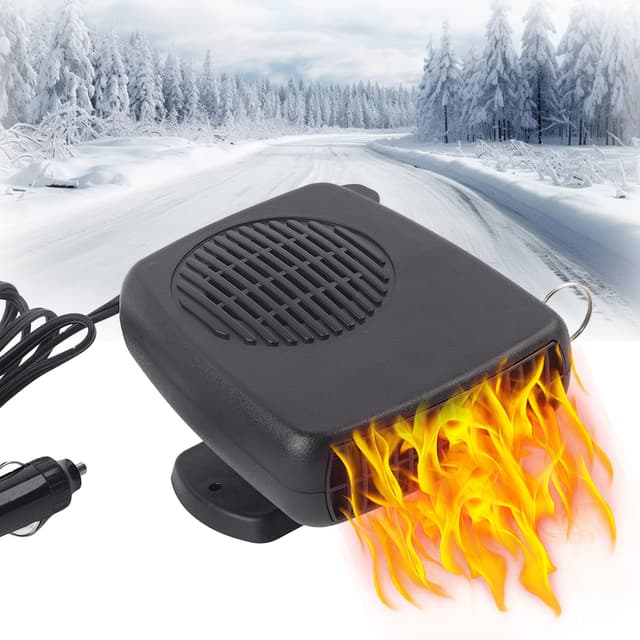ZLXHDL 12V 200W Autoheizung, Tragbare 2-in-1-Keramikheizung, Kühlung, Heizlüfter, Defroster, Demister, Universal