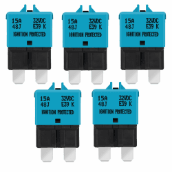 GLOSO flachsicherungen Autosicherungen Sicherungen für KFZ Auto Wohnmobil Boot Motorrad Manuelles Zurücksetzen 5 Stück 15A E39 15A 5pcs Angebot bei HelloDeals