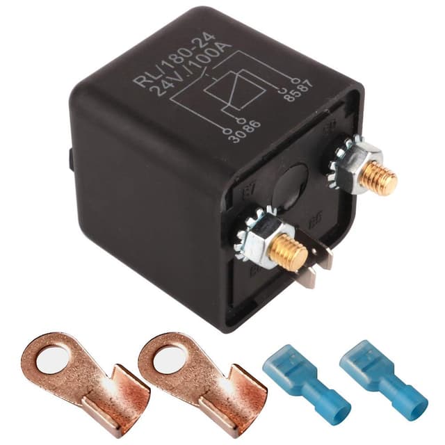 Gebildet 1Stück 4-Polig Relais 24VDC/100A Spitzenlast Für Pkw LKW Kfz Auto Boot Camping Wohn, mit 2Pin Footprint + 2Anschluss 24V 100A-E228