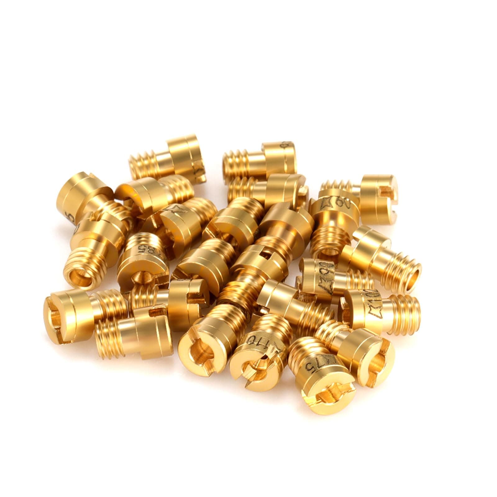 GEARMONSTER Vergaser Hauptdüsenset, 25 Stück Hauptdüsensatz, M4 55‑115 Vergaserdüsen Hauptdüsenset Vergaser Hauptdüsen Set für Roller Motorrad Schaltmoped M4 55-115