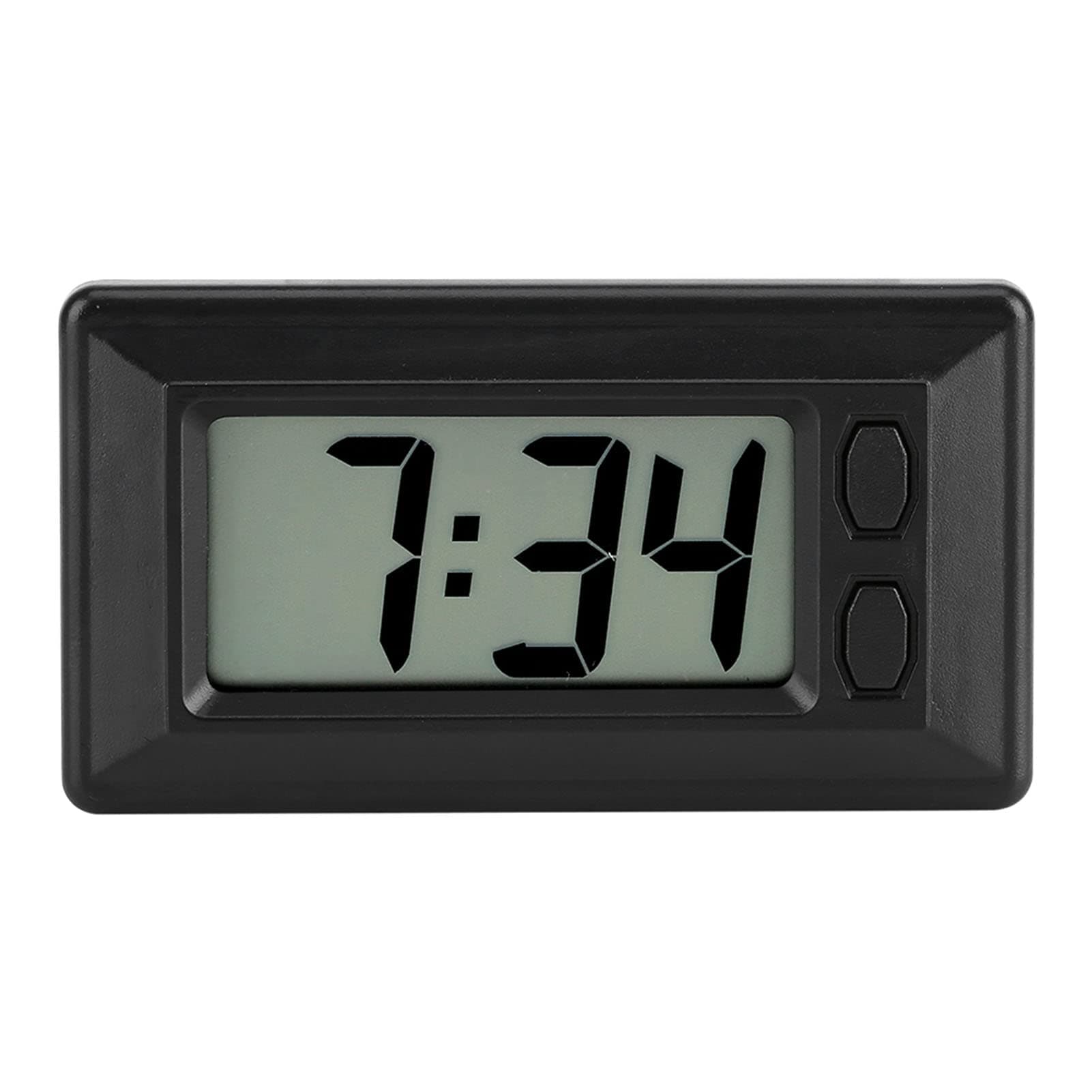 Tyenaza Kleine Digitaluhr Zum Aufkleben, Mini Digital Uhr Auto Armaturenbrett Auto Digitaluhr Flach LCD Digitalanzeige Elektronische Uhr mit Klebstoff für Auto Home Desk Office