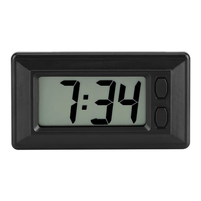 Tyenaza Kleine Digitaluhr Zum Aufkleben, Mini Digital Uhr Auto Armaturenbrett Auto Digitaluhr Flach LCD Digitalanzeige Elektronische Uhr mit Klebstoff für Auto Home Desk Office