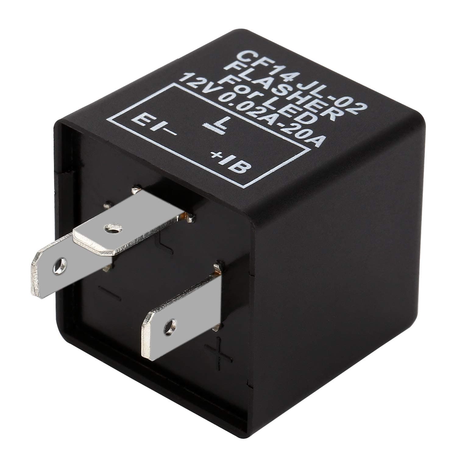 Yizhet ​​3Pin Blinkrelais Flasher Relay 0.02A-20A 12V Motorrad Blinker Blinkgeber LED Blinker Relais für Fahrzeug Auto Motorräder 3-Pin