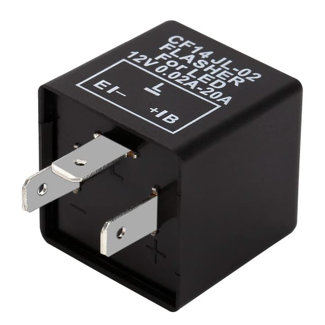 Yizhet ​​3Pin Blinkrelais Flasher Relay 0.02A-20A 12V Motorrad Blinker Blinkgeber LED Blinker Relais für Fahrzeug Auto Motorräder 3-Pin