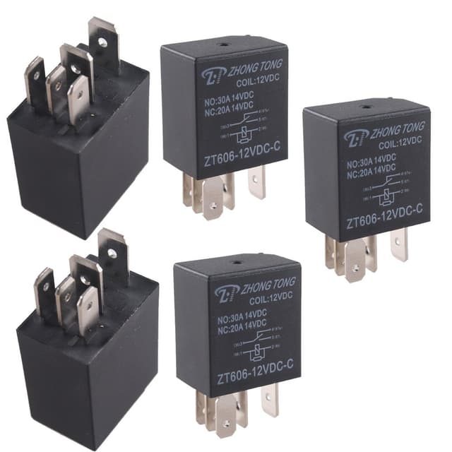Mintice 5 X 12V 30A 5-Polig SPDT KFZ Relais Schließer Wechselrelais Leistungsrelais Motorrad Boot 30A 5Pin SPDT
