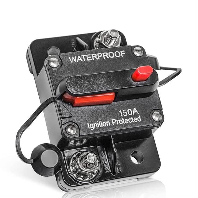 RED WOLF 150A Schutzschalter mit Manueller Reset kfz Automatik Sicherungshalter für Auto Boot Marine LKW PKW Audio Sicherungsautomat DC 12-48V Circuit Breaker