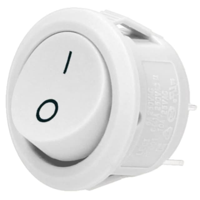 Miratic Kippschalter 230V Schalter 230V, Leistungsstarker 230V Schalter Ideal für Zuverlässige Schaltungen und Steuerungen Strom: 6, 10A Versorgungsspannung: 230V (Weiss)