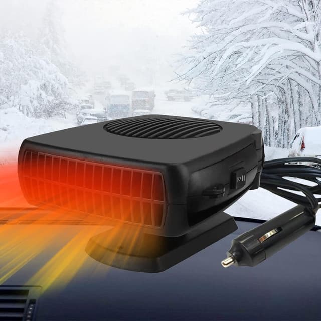 200W KFZ Heizung 12V: 2025 QIDOE Zigarettenanzünder 12 Volt Autoheizung Tragbar Auto Heizlüfter akku Standheizung Ventilator Defogger Scheibenheizung mit Stecker für Wohnmobil Camper LKW PKW 12 v