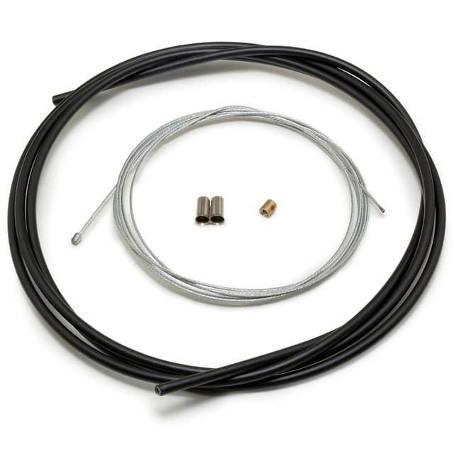 Easyboost Gaszug Gasseil 2.50 Meter Universal Gaskabel mit Ummantelung und Schraubnippel für Vergaser Gasgriff für Roller 50ccm Moped Schaltmoped AM6 Derbi Aerox F10 F12 Aprilia SR Piaggio Peugeot