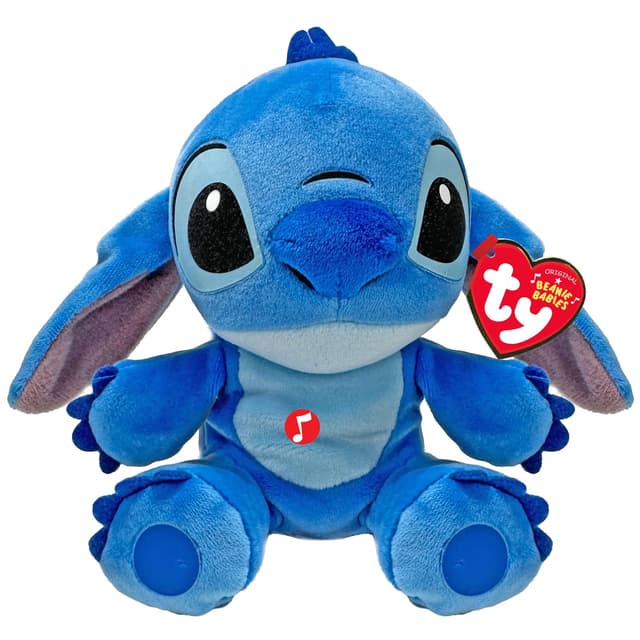 TY Disney Beanies Stitch Plüschtier - Weicher Teddy für Kinder und Babys - Kuscheliges Sammler-Stofftier, Blue
