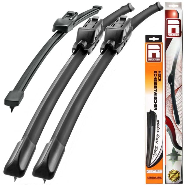 Recambo SCHEIBENWISCHER VORNE + HINTEN kompatibel für VW GOLF 7 VII | LIMO + VARIANT | BJ ab 2012> (3er Set: 650mm / 450mm / 275mm)