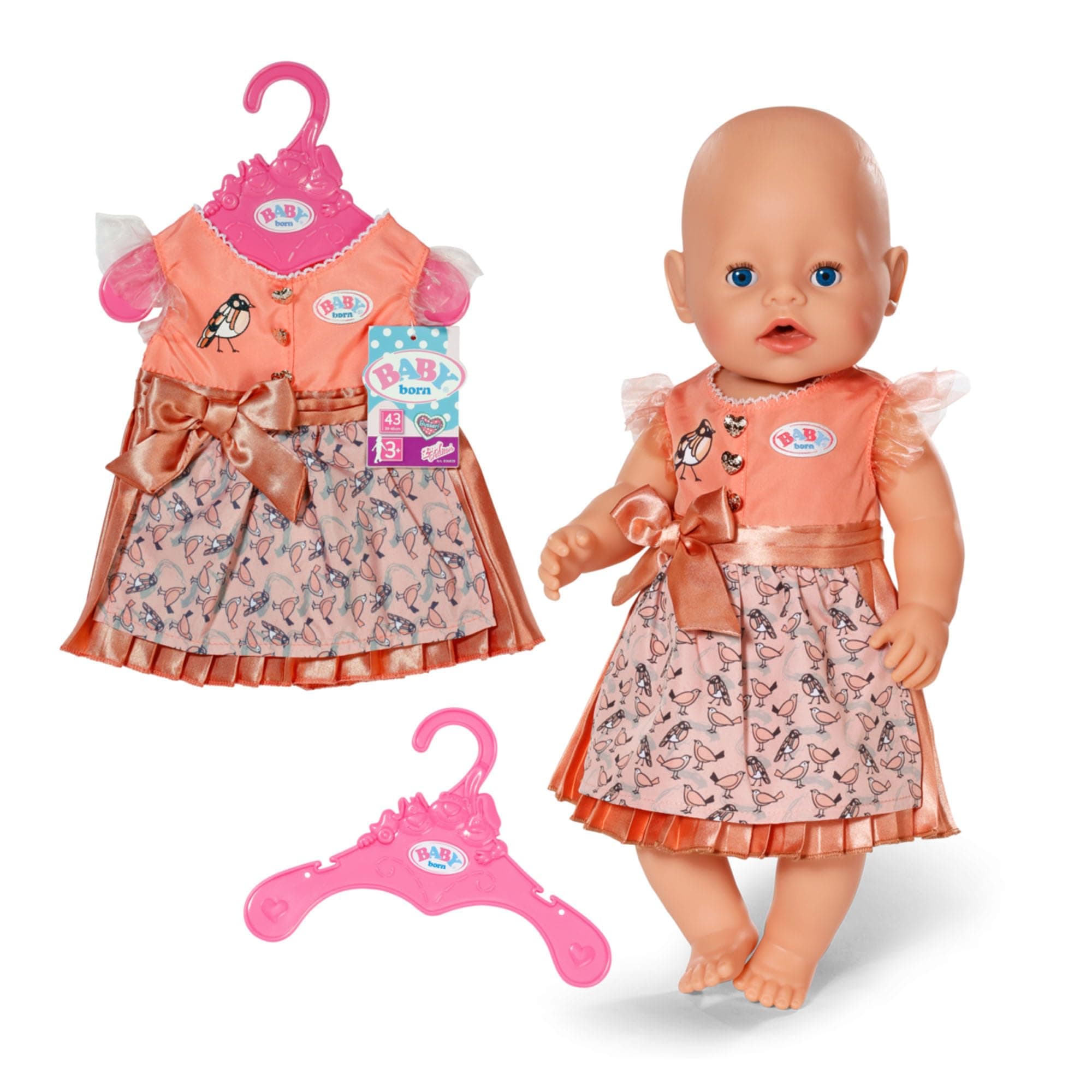 BABY born Dirndl, Puppenkleid für 43cm Puppen, 836828 Zapf Creation, Rosa