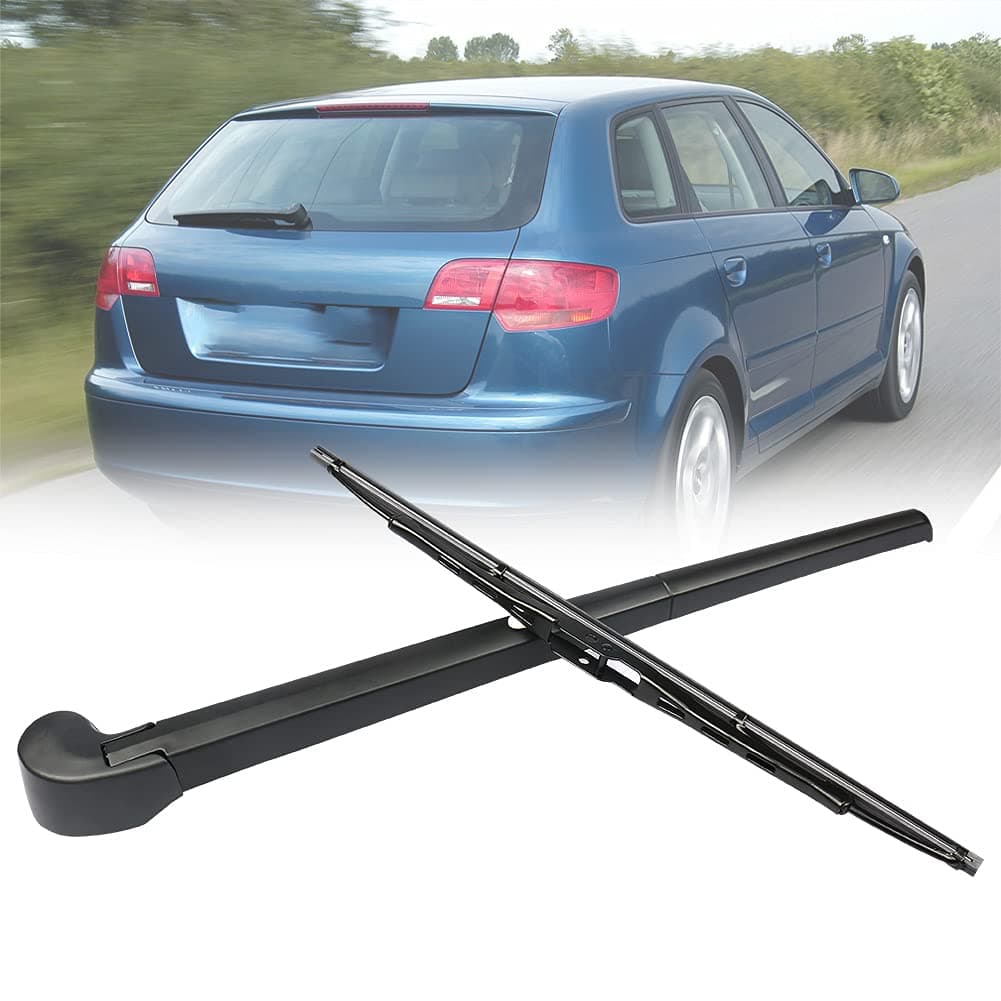 Heckscheibenwischer kompatibel mit Au-di A3 A4, Auto Heckscheibenwischerarm Wischblattsatz Scheibenwischer kompatibel mit Au-di A3 2003-2013 A4 B6 Kombi 2000-2004 & A4 B7 Kombi 2004-2007 (Audi A3 A4) Kompatibel mit 03-13 Au-di A3 A4