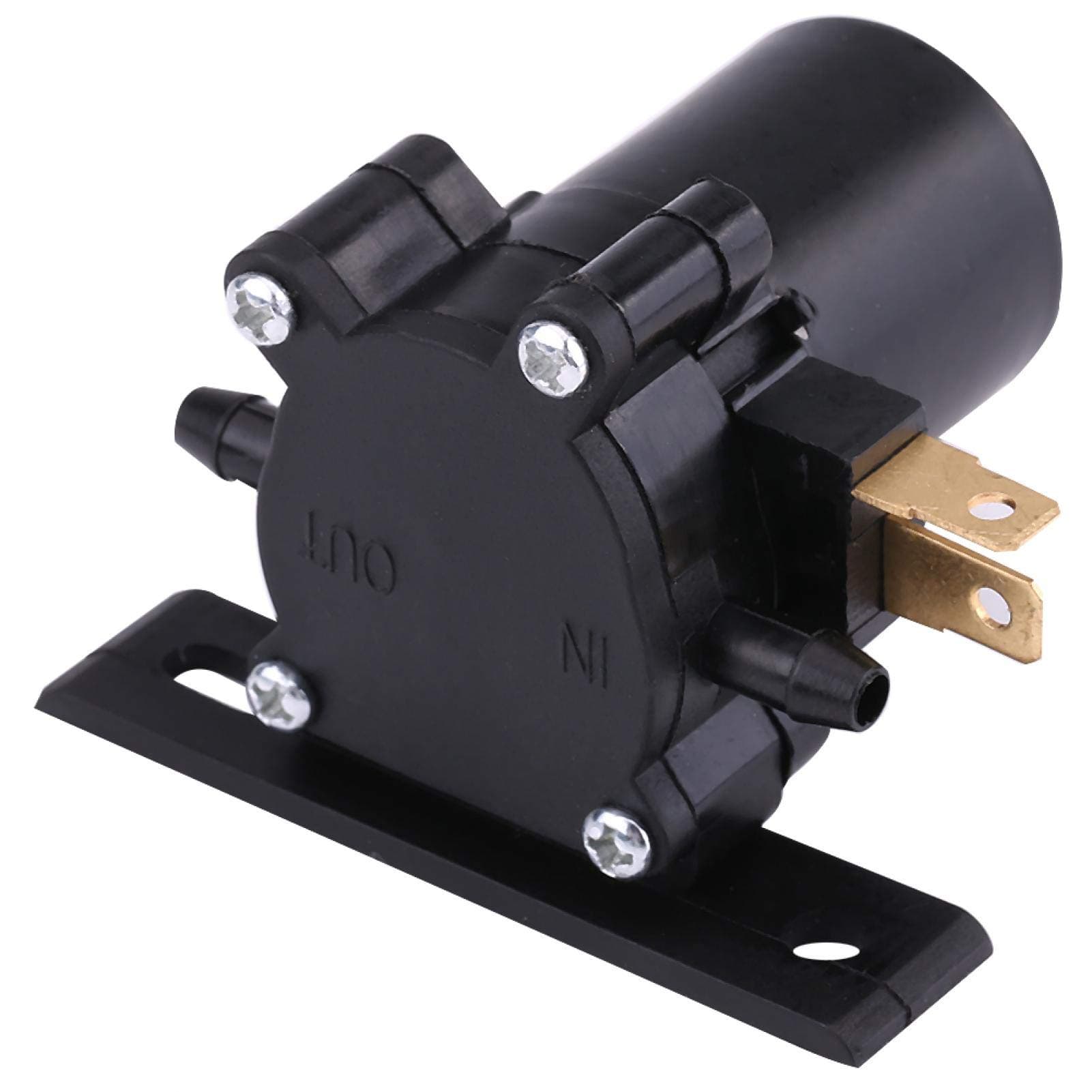 BOROCO Autowaschpumpe, 12V Universal Waschwasserpumpe für Scheibenreinigungsanlage für Auto Van Bus LKW Montage