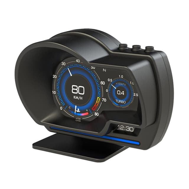 Geloo Head Up Display, Universal Geschwindigkeitsmesser Auto HUD OBD2 + GPS Dual System Digital Tachometer Deutsche Anzeigeoberfläche