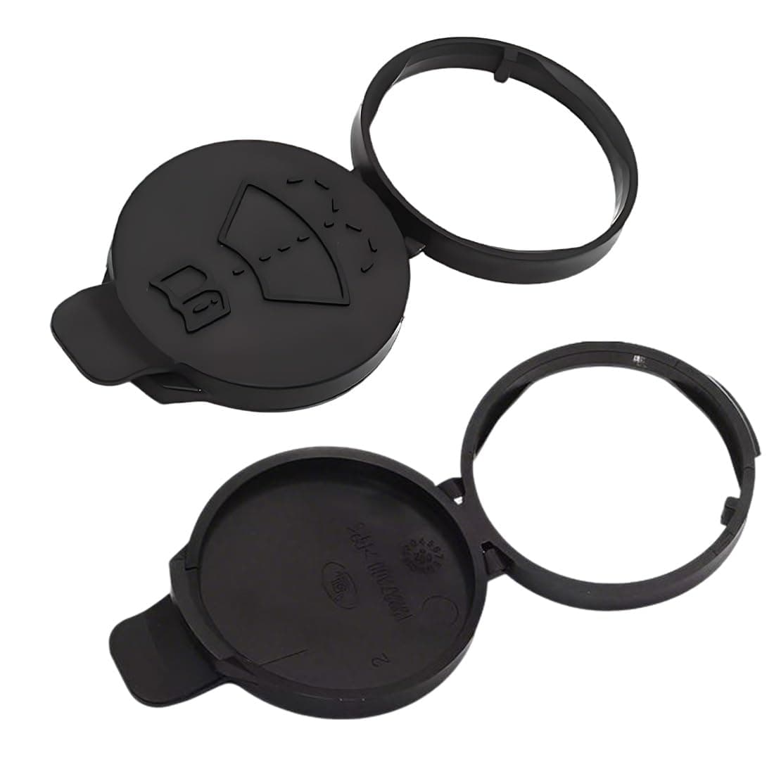 HABNI 2 Pcs Kappe Scheibenwaschbehälter Wischwasserbehälter Für Opel Astra J K Corsa E Insignia A B Adam Mokka Viva Meriva B Schwarz Kunststoff Auto Engine Component Cap