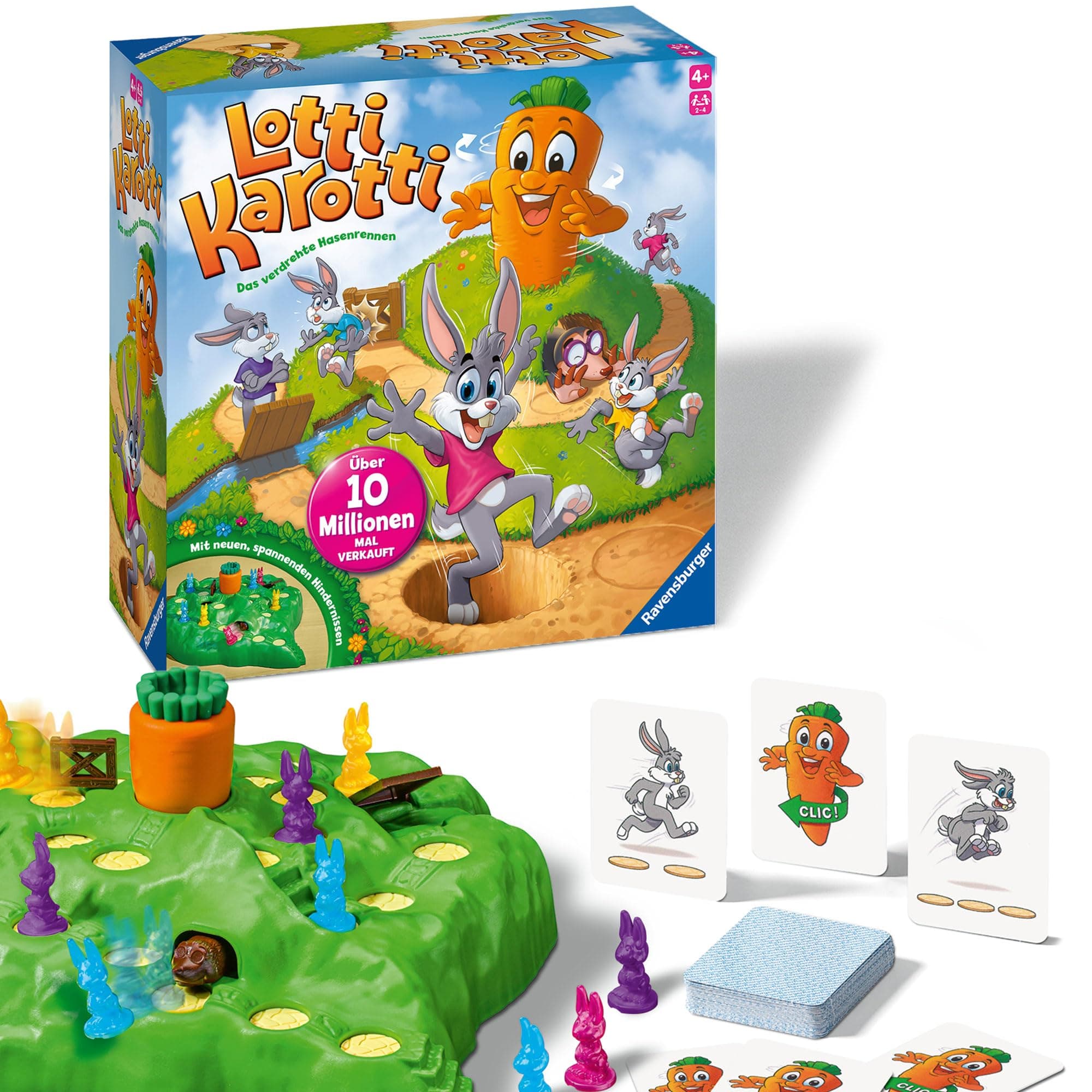 Ravensburger Kinderspiele 22343 - Lotti Karotti - Wettlaufspiel für 2 bis 4 Spieler, Kinderspiel ab 4 Jahren - Geburtstagsgeschenke