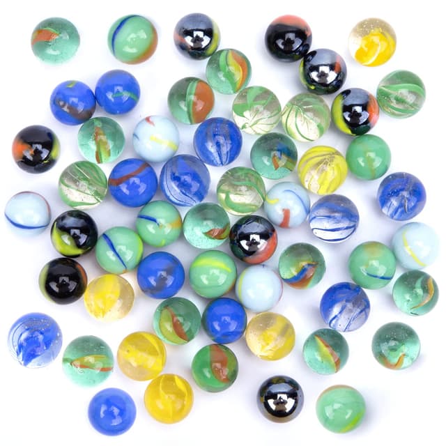 HAKACC 80 Stück Glasmurmeln, 15mm Bunte Murmeln mit Einzigartigen Mustern, Perfekt für Kinderspiele, Deko & DIY-Projekte, Mischfarben Mehrfarbig