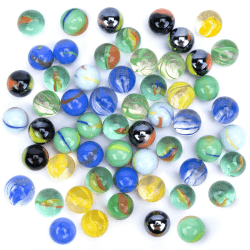 HAKACC 80 Stück Glasmurmeln, 15mm Bunte Murmeln mit Einzigartigen Mustern, Perfekt für Kinderspiele, Deko & DIY-Projekte, Mischfarben Mehrfarbig Angebot bei HelloDeals