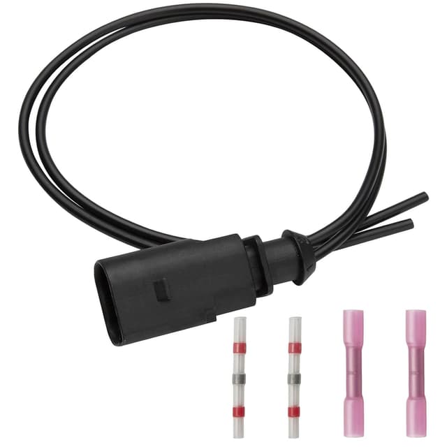 Lcyen Stecker 2-pol Reparatursatz Kabelbaum, 1J0973802 Raddrehzahlsensor mit Kabelbaum, Emperatursensor Ersatzteile Kompatibel mit VW Sko-da Se-at A4 A6 A8 Golf
