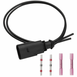 Lcyen Stecker 2-pol Reparatursatz Kabelbaum, 1J0973802 Raddrehzahlsensor mit Kabelbaum, Emperatursensor Ersatzteile Kompatibel mit VW Sko-da Se-at A4 A6 A8 Golf Angebot bei HelloDeals