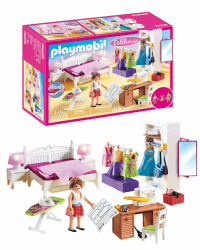 PLAYMOBIL 70208 Dollhouse Abwechslung Schlafzimmer mit Nähecke, ab 4 Jahren, bunt, one Size Angebot bei HelloDeals