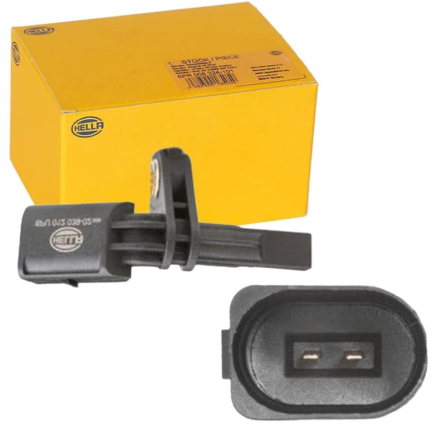 HELLA 6PU 012 039-021 Sensor, Raddrehzahl - 12V - 2-polig - Vorderachse rechts - ohne Kabel Single