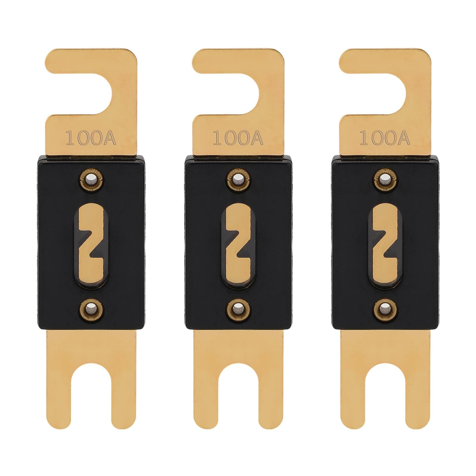 VEXUNGA ANL Sicherung 100A ANL-100 Flachsicherungen 100 Ampere 32VDC für Auto Audio Videosystem Schmelzsicherung Sicherungen (Packung mit 3 Stück)