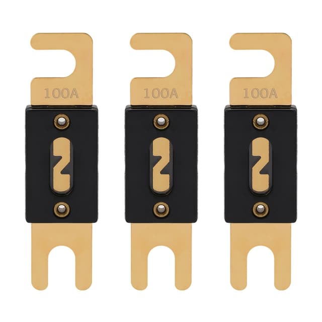 VEXUNGA ANL Sicherung 100A ANL-100 Flachsicherungen 100 Ampere 32VDC für Auto Audio Videosystem Schmelzsicherung Sicherungen (Packung mit 3 Stück)