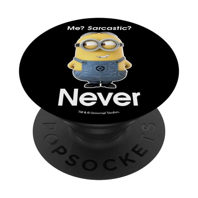 Despicable Me Minions Me Sarcastic Never PopSockets Klebender PopGrip Adhesive PopGrip