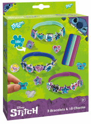 TM ESSENTIALS Stitch Armband-Set mit 18 Charms für Kinder | Charm-Armbänder in Gelb, Blau und Rot zum kreativen Selbstgestalten – Einzigartiger Schmuckspaß mit süßen Stitch-Motiven Angebot bei HelloDeals