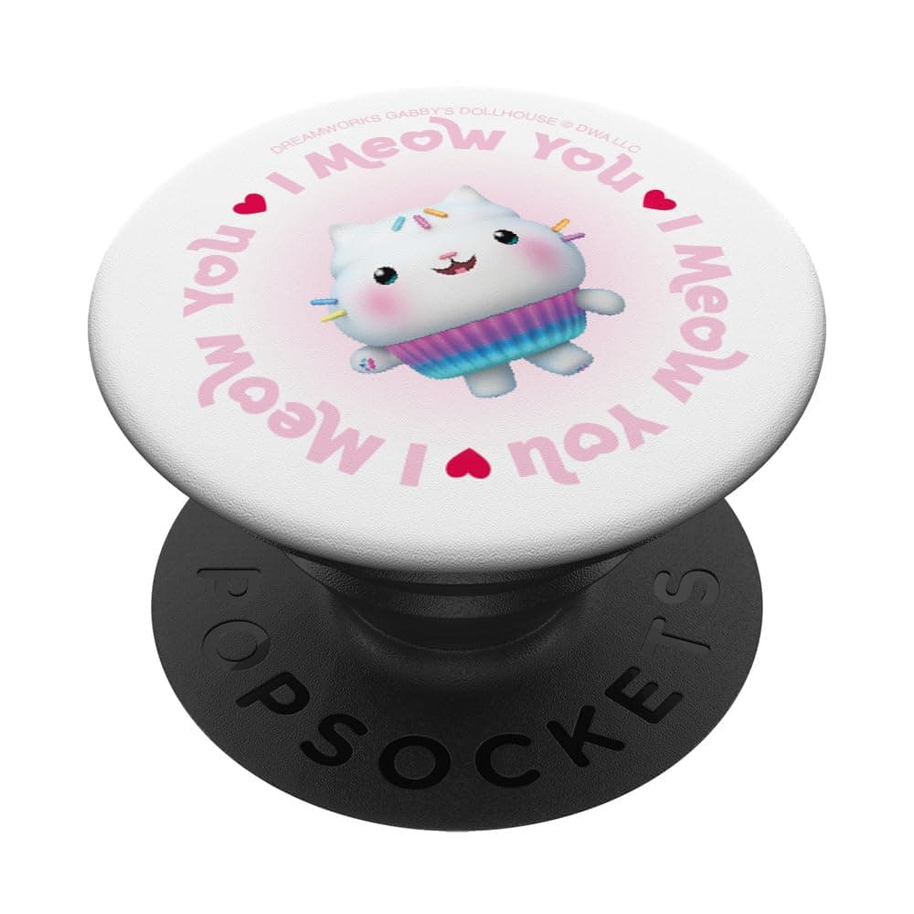 DreamWorks Gabby’s Dollhouse Cakey I Meow You PopSockets mit austauschbarem PopGrip Standard